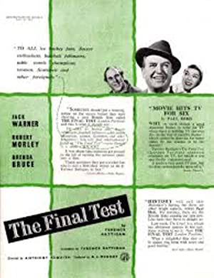 The Final Test (1953) starring Jack Warner on DVD on DVD